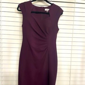 Calvin Klein dark purple sheath dress size 6
